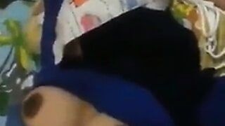 Tudung melayu 노예 속박 브래지어 biru