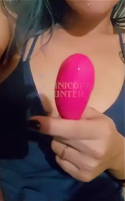 Alternative Teen Using Pink Vibrator