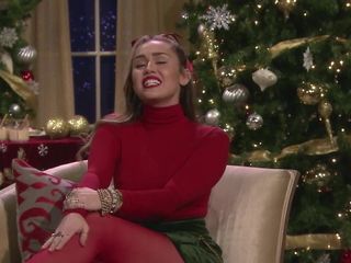 Miley Cyrus in red pantyhose pt. 2