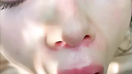 Cumshot in Mouth Slow Motion 60 Fps