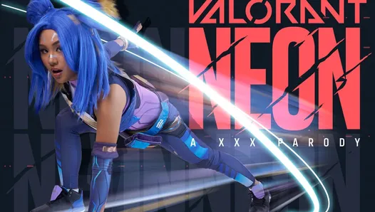 VRCosplayX Phoebe Kalib as VALORANTのNEONは彼女の電気的な欲望を制御できません