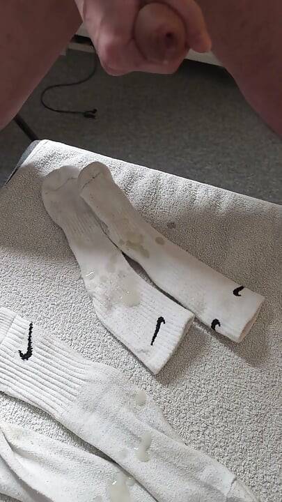 Ordered: 2x Pairs of Used Cum Soaked White Nike Socks