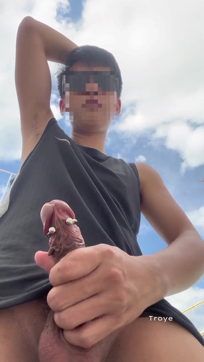 Young Asian Pierced Veiny Cock | Clip 1