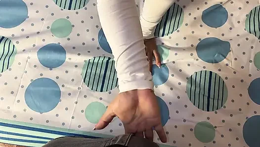 I fuck her tight pussy while Grandma is listening to her music.