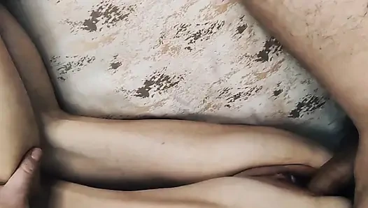 Beautiful home sex with petite milf wife