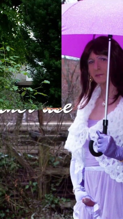 My Purple Chiffon Gown - Fine Outdoor Cumshot | Clip 1