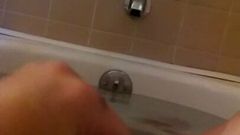 POV of my me in the bathtub playing with my cock