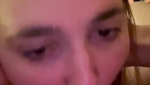 Oda films himself in POV swallowing Desess' cock and looking him in the eye