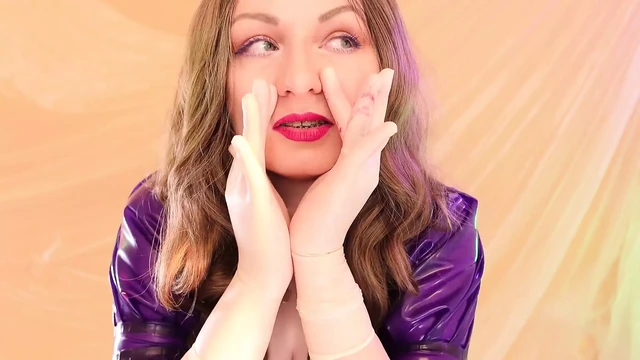 Asmr - Surgical Gloves JOI Jerk off Instruction, Latex MILF Topless Seduce with Snaps - Arya Grander