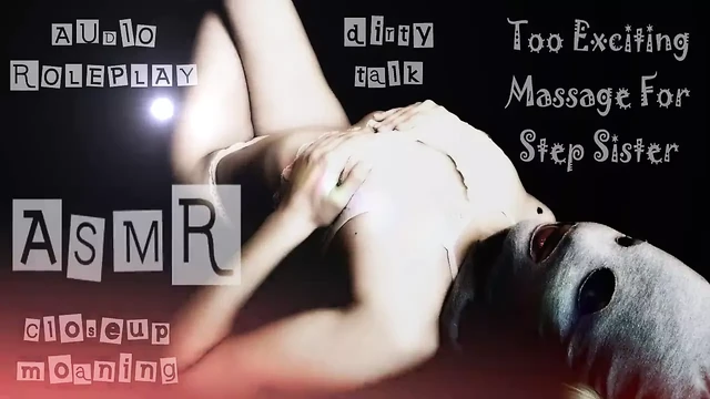 Lewd ASMR - stepbrother got excited while massaging stepsister and put his dick inside her pussy - FIRST SEX - CREAMPIE