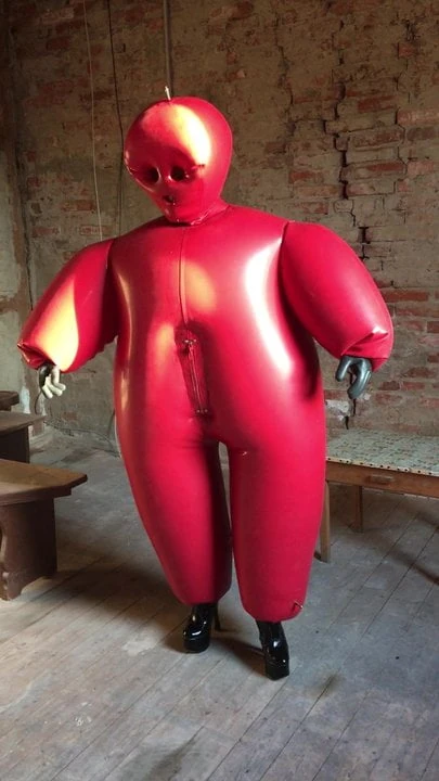 Thick inflatable rubber suit