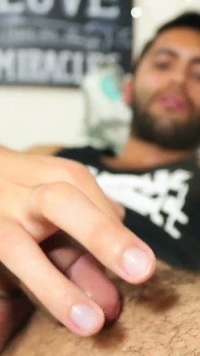 Jerk off and big cum shot on my black t-shirt - Camilo Brown | Clip 2