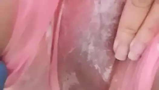 My Piss Slut in her pink plastic knickers