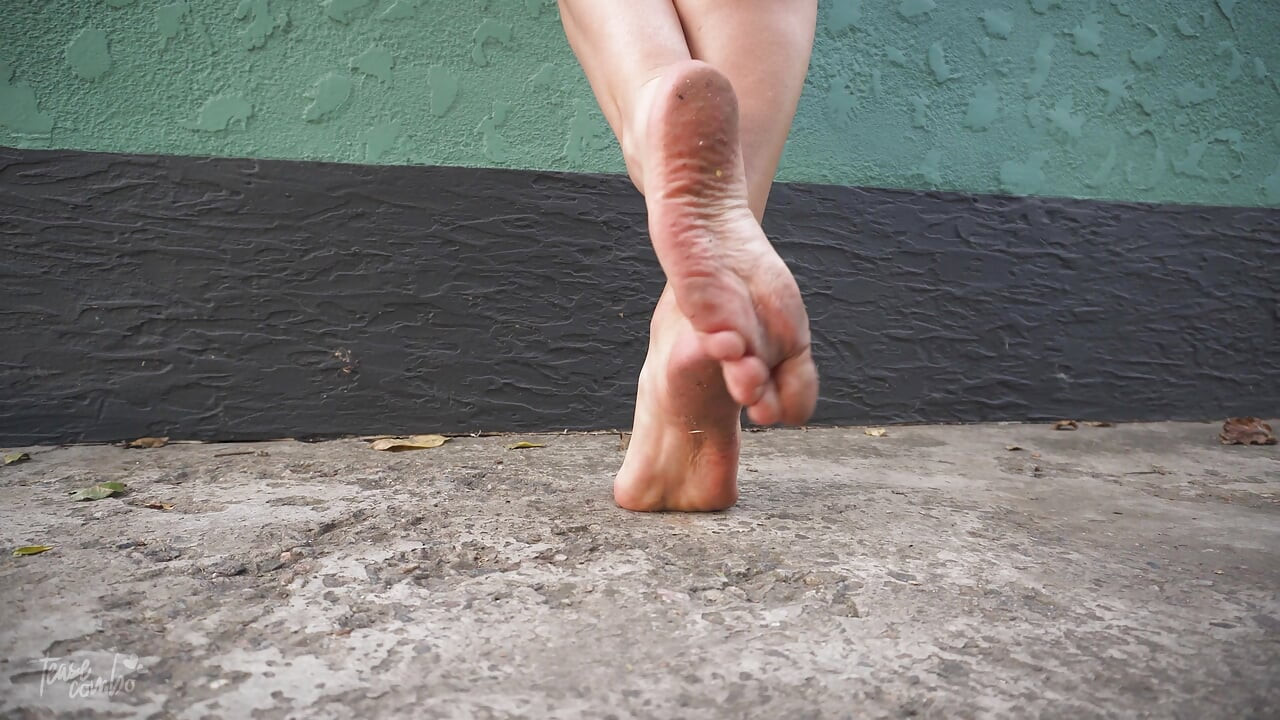 Walking Barefoot On Concrete Dirty Soles Fetish