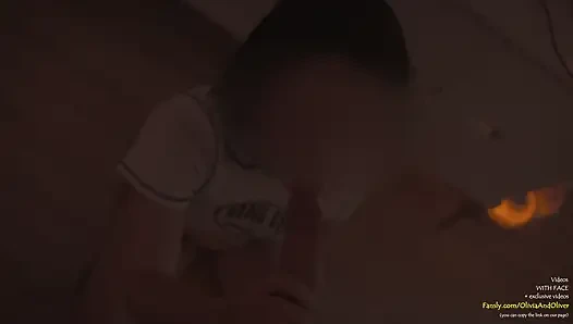 Late Night Blowjob After Party came on Tongue