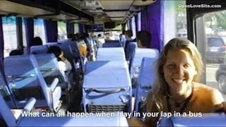 Public blowjob in a bus