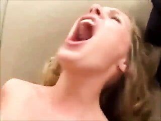 dirty talking white girl plays with 2 BBC