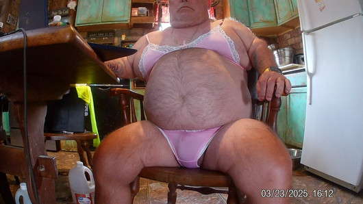 Pink Bra n Panty Cum Dripping