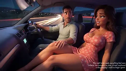 Midnight Drive Sparks Passion Between Longtime Family Friends (AI generated)