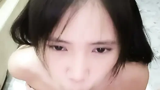Cute Stepsister POV DEEPTHROAT SWALLOW