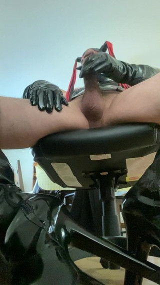 Dressed in pvc, having fun!