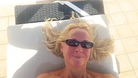 Amateur Blonde Mature Wife Enjoys It Outdoors