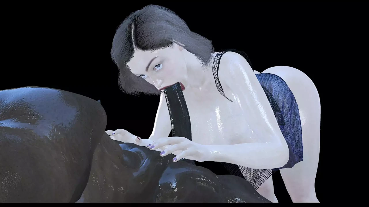 3D Cartoon porn big tits BBC deepthroat blowjob face fucking