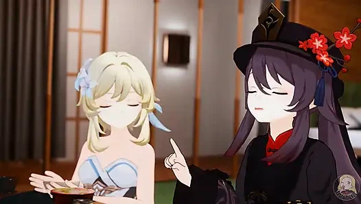 Lumine and Hutao tickling challenge