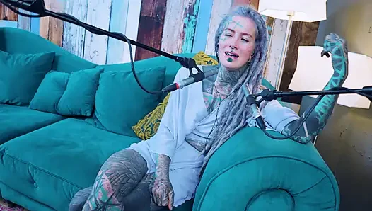 I talk about J - Jelousy - ASMR podcast SFW talking goth skinny girl dreadlocks tattoo model inked girl