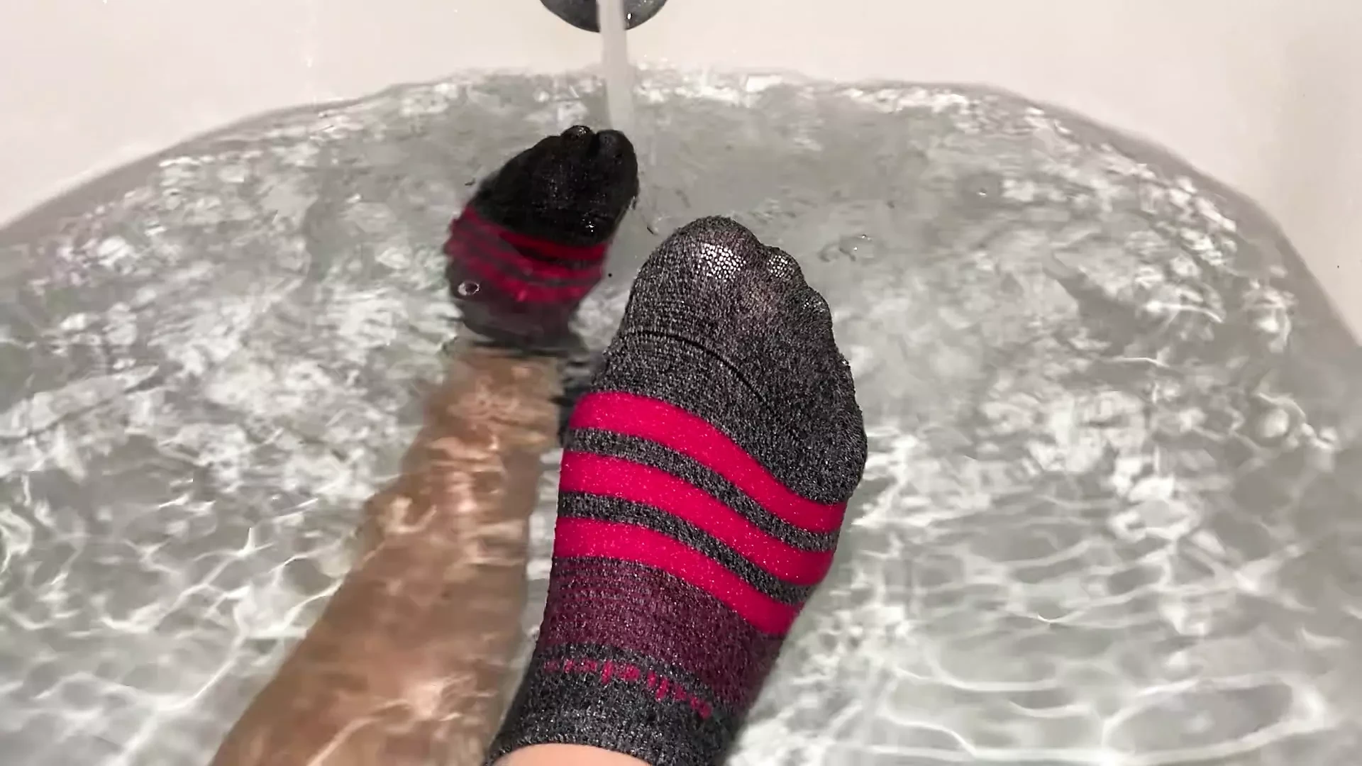 Wet Sock Fetish in Athletic Socks