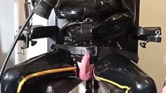 Fucking & Milking machines for the rubber gimp