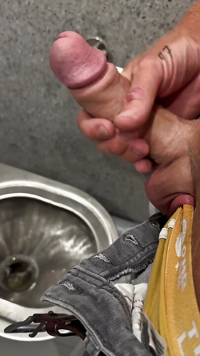 Jerking and Pissing on a Motorway Rest Area