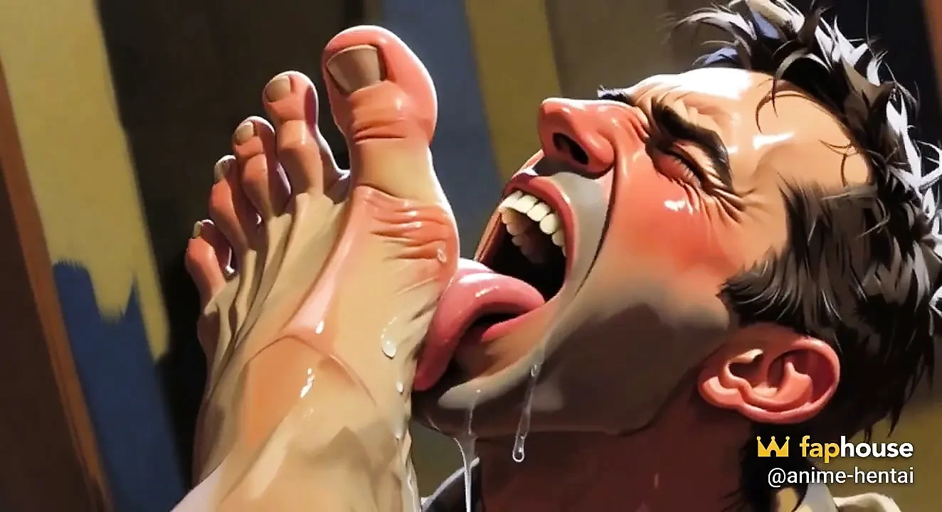 Submissive Man Licking Big Feet - Intense Humiliation
