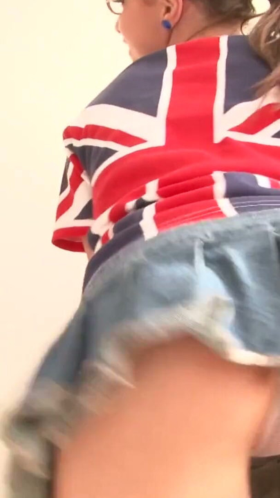 Naughty girl celebrates with her own way the british national day | Clip 2
