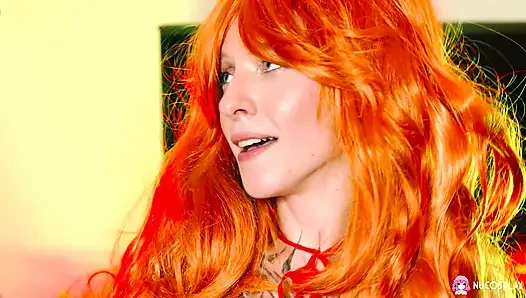 Naughty redhead slut Stella Bliss is fucked by a hard cock.