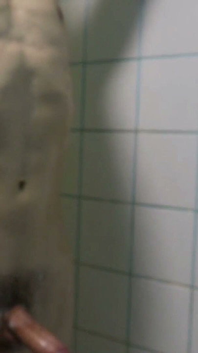 passionate muscle stud takes a shower after work and gets carried away with his beautiful cock under the streams of warm water | Clip 1