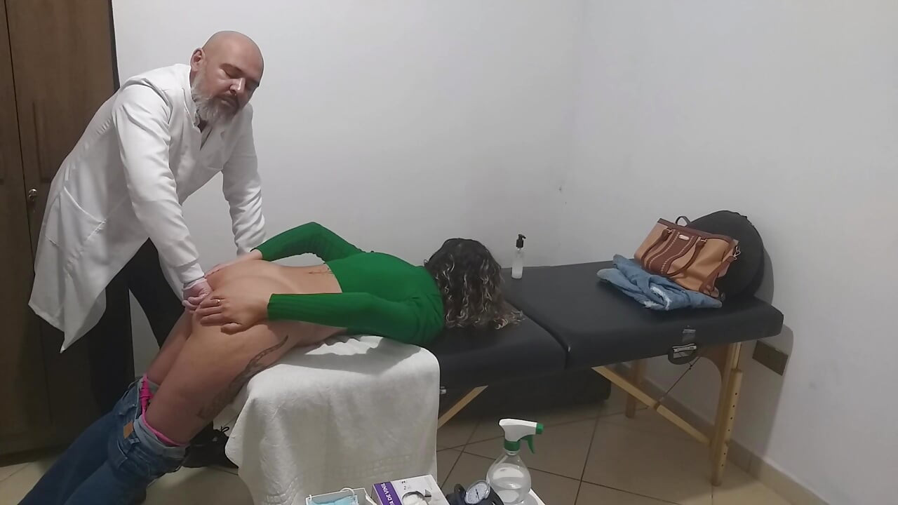 A real anal examination performed by a doctor.