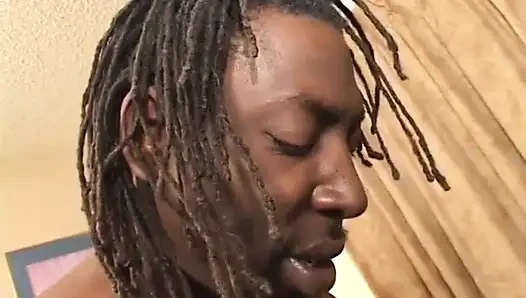 Black man pounds women in the pussy as she rides his cock
