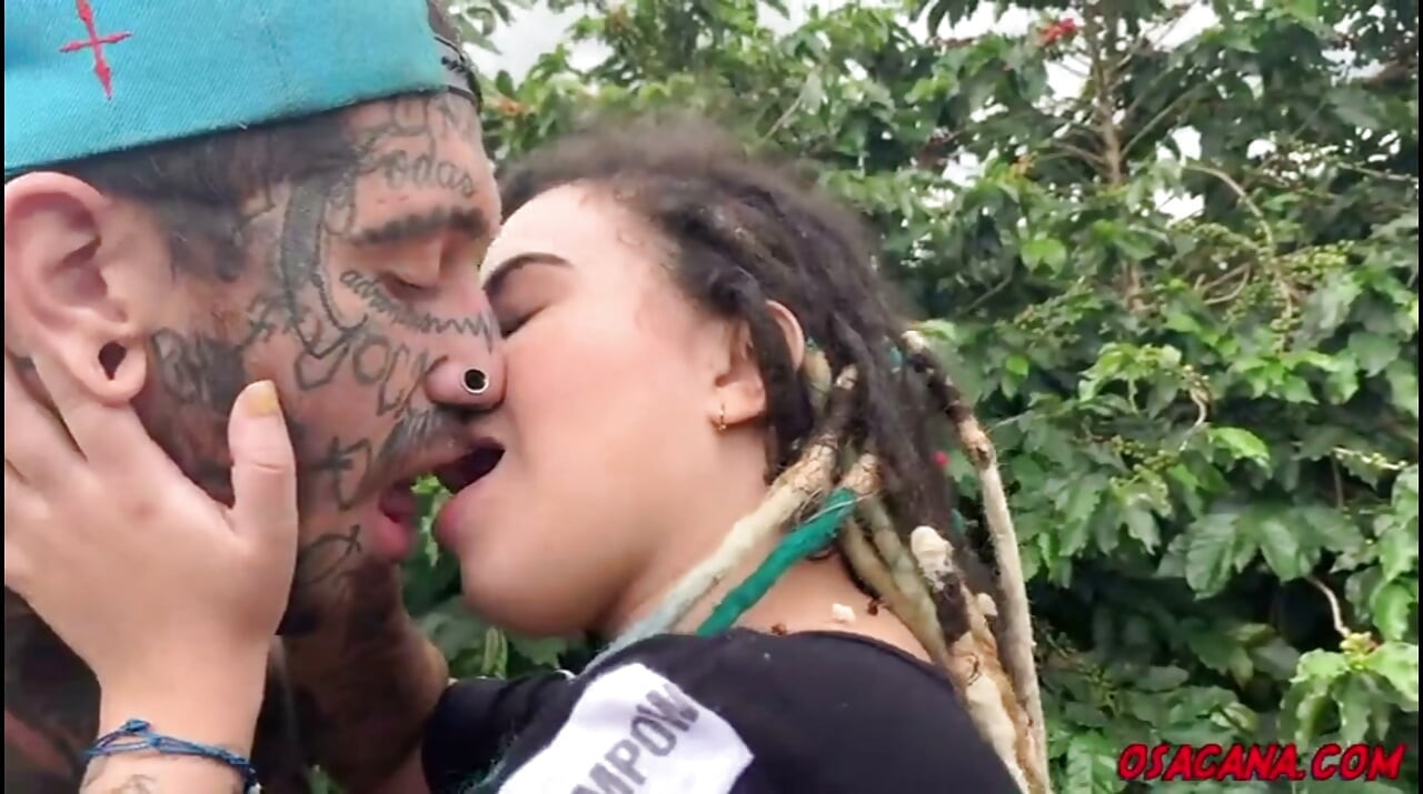 Beautiful Young Girl with Dreads Fucks Inside the Coffee Plantation