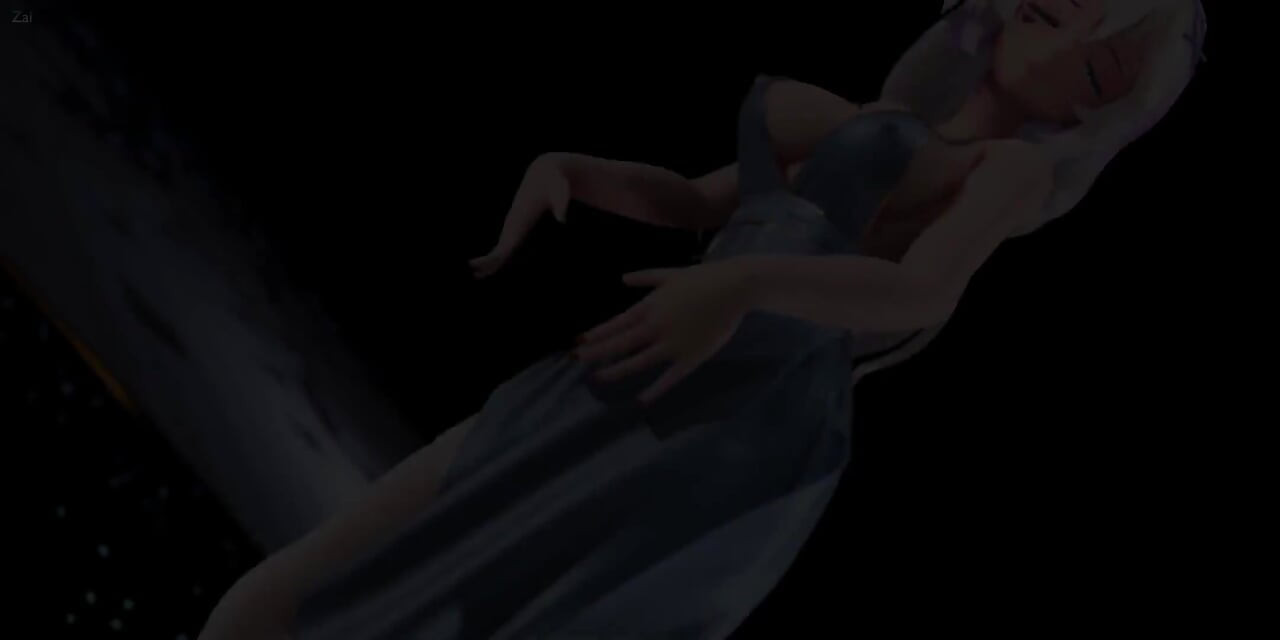 [mmd] 초콜릿 크림 란제리 드레스; 화이트 스타킹; 힐; 스트립쇼