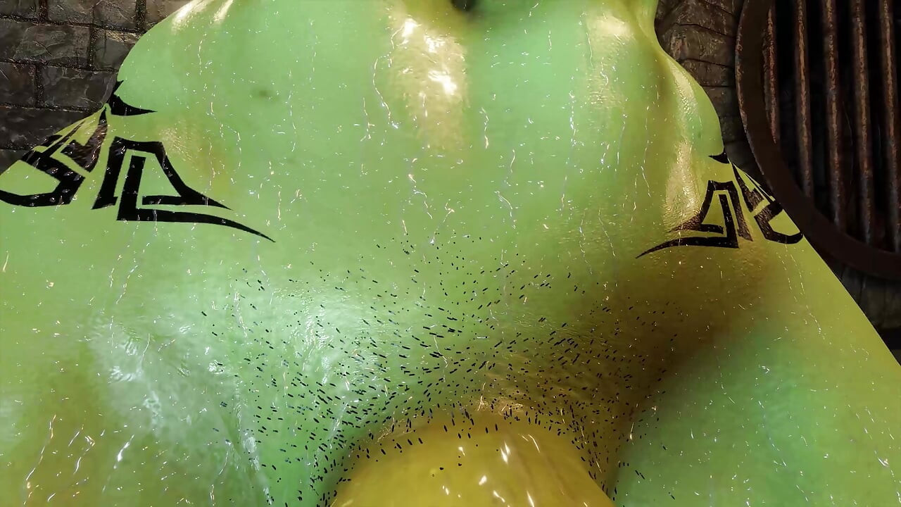 Futanari Orc BDSM Deep Throat Blowjob.