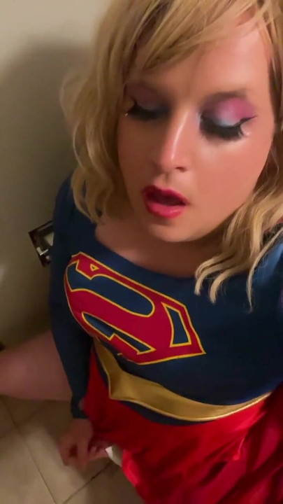 Iconic moment from "Shameless Sissy Supergirl Jerks Off on Snapchat."