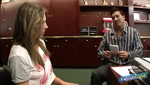 Sexy brunette babysitter fucked by horny stepfather