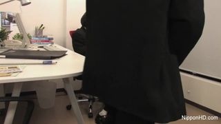 The new office intern gets initiated by sucking cock