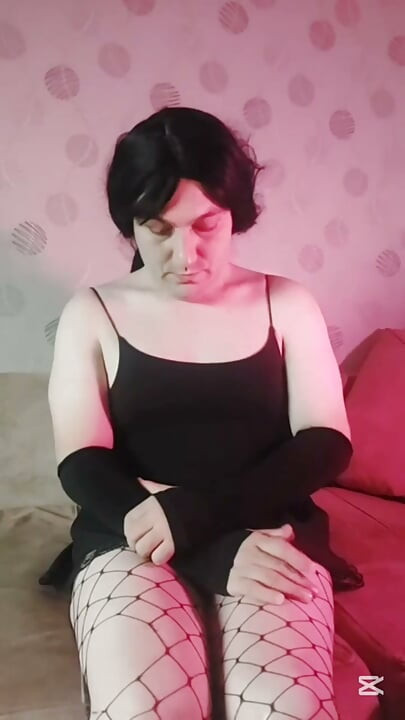 Big Fishnets With Big Butt Crossdresser