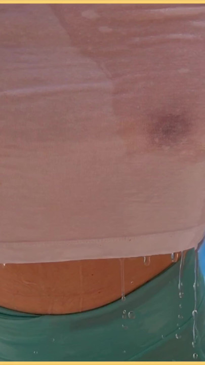 Wifey wet shirt in the pool with perfect braless tits | Clip 1