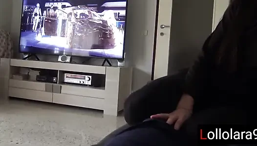 Bad Girl Interrupts My Xbox Game and Jerks My Dick