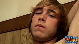 Emo thug Liam strokes straight cock and solo cumshot