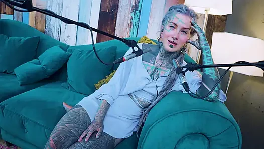 I talk about F - Fear - ASMR podcast SFW talking goth skinny girl dreadlocks tattoo model inked girl