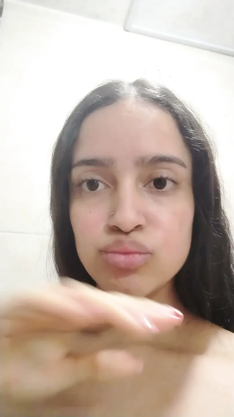 Young, Curvy and petite Latina masturbates and pees in the shower while old grandpa boyfriend films her
